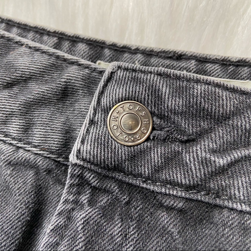 Topshop Moto Black Denim Cutoff Mini Skirt - Picture 5 of 10
